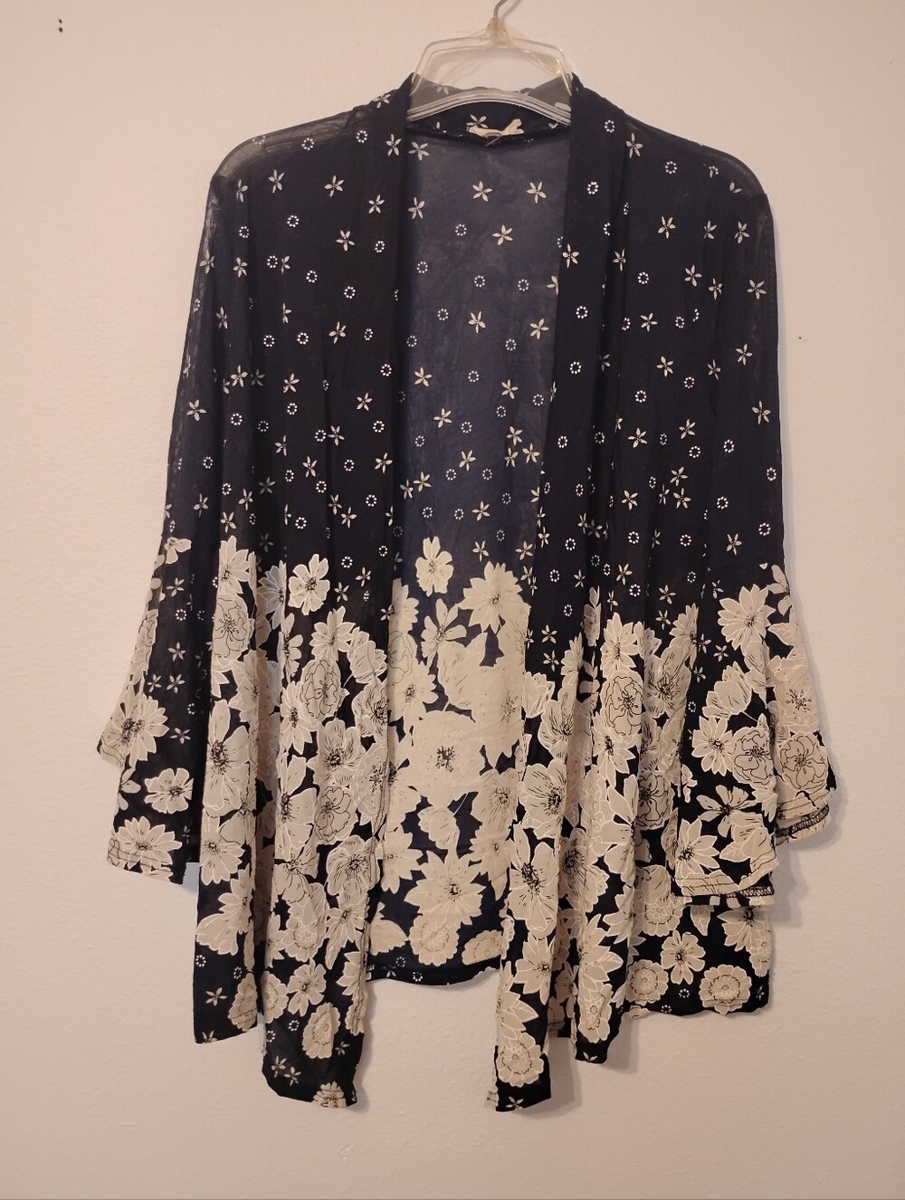 Ember Floral Bell Sleeve Kimono Cardigan
